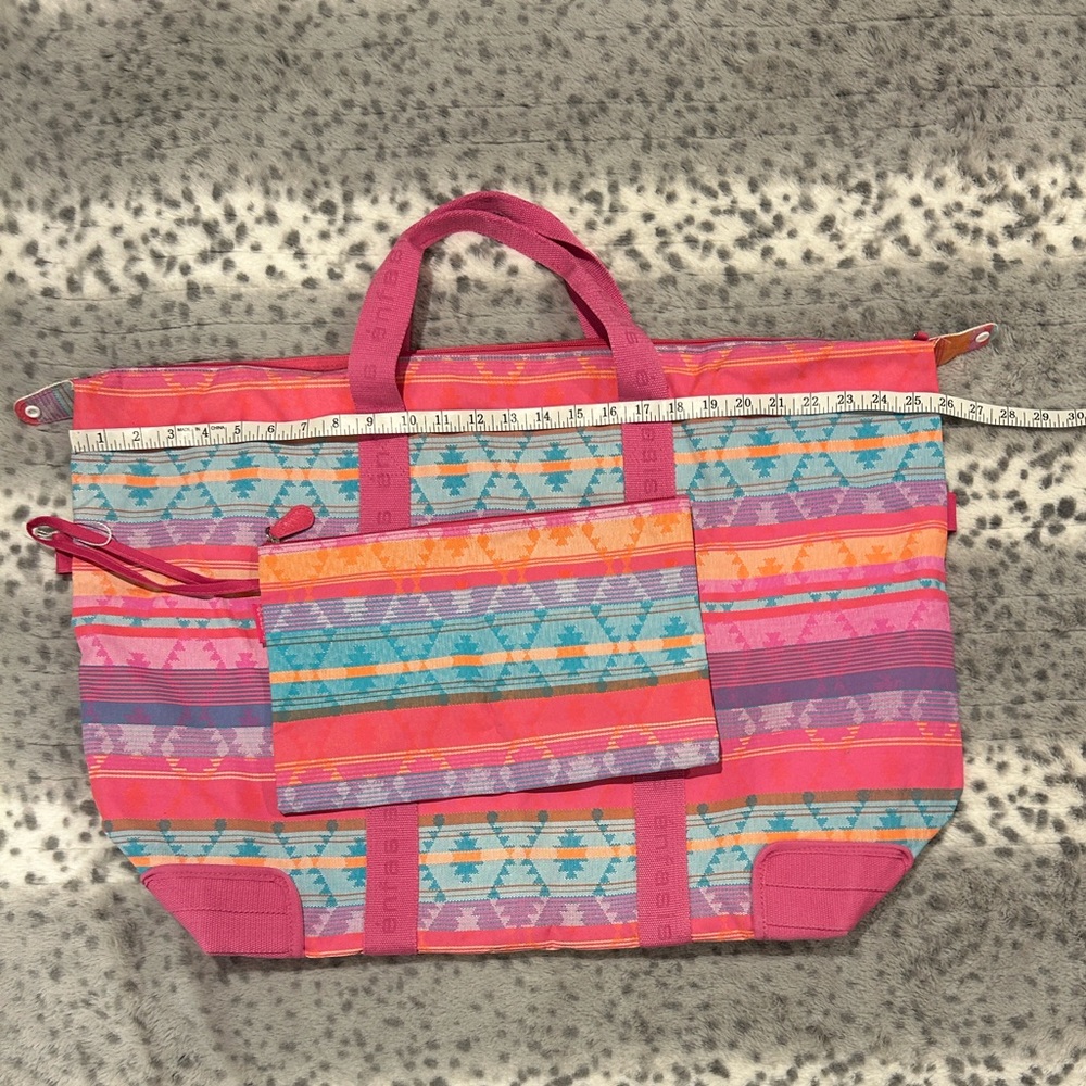 Enfasis Large Pink Beach Tote Bag